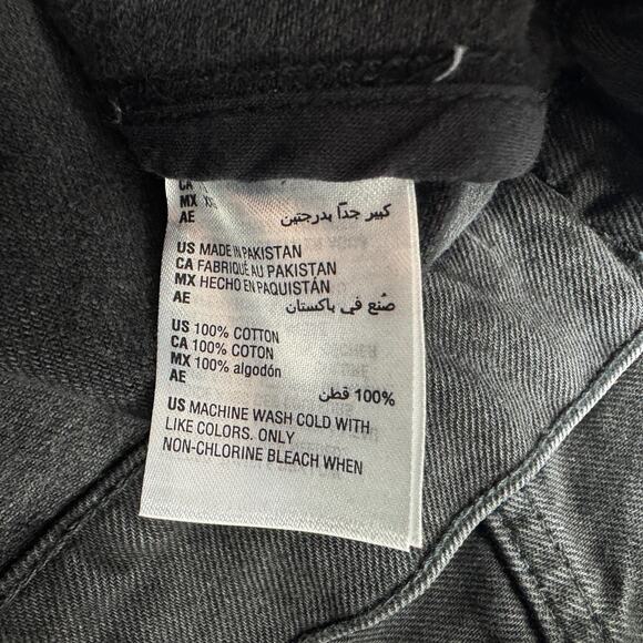 Mode of One Mens Regular Fit Denim Trucker Jacket Black 2XL - Picture 6 of 6